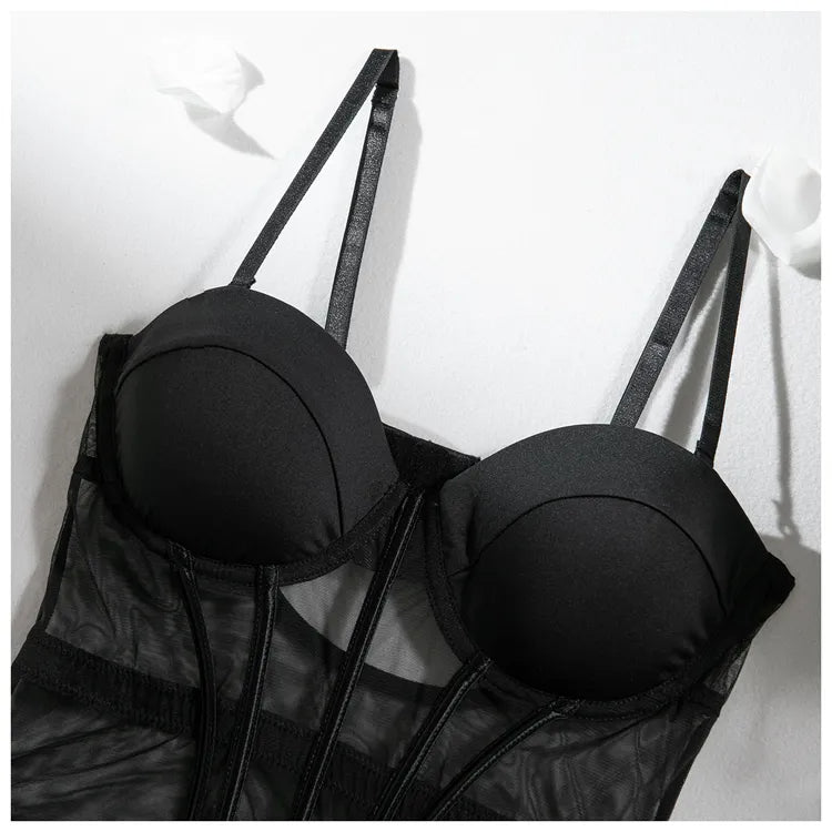 Corset Transparente c/Bojo Cinta-Liga