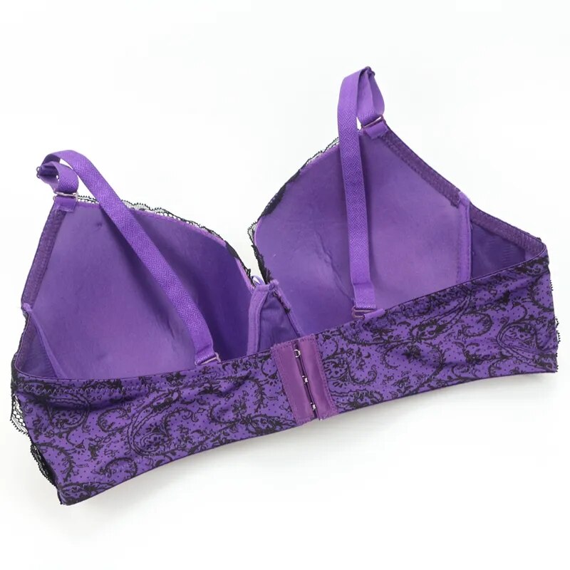 Sutiã de Renda Plus Size Taça D - F Push Up