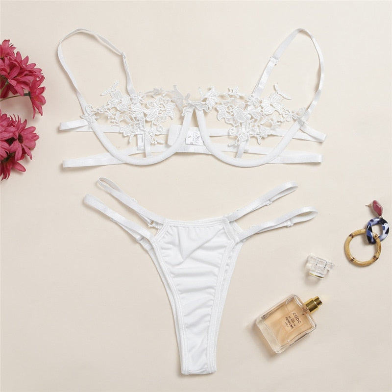 Conjunto Lingerie Vazado Erótico