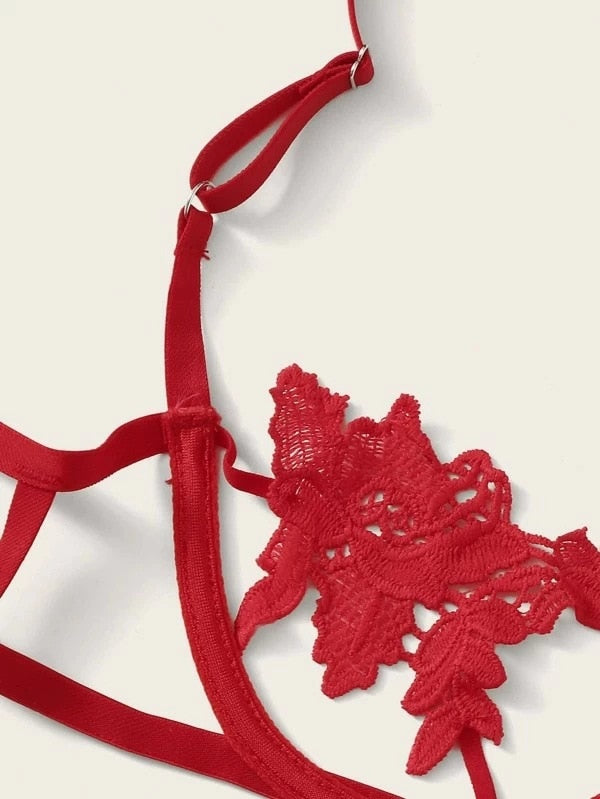 Conjunto Lingerie Vazado Erótico