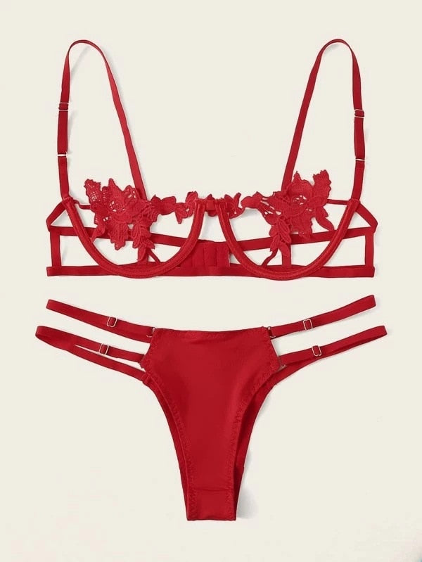 Conjunto Lingerie Vazado Erótico