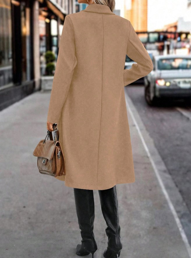 Casaco Sobretudo Alongado Feltro Elegance Look de inverno feminino elegante