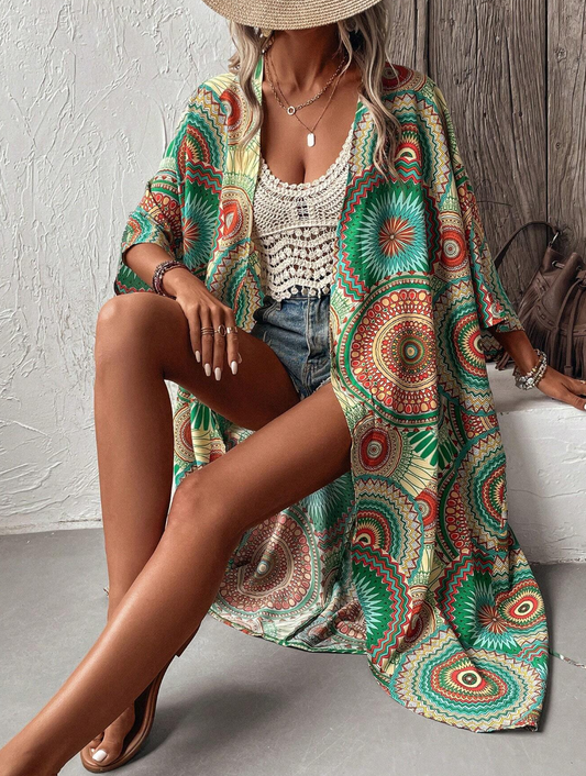Kimono Estampado Boho Chic Mandala