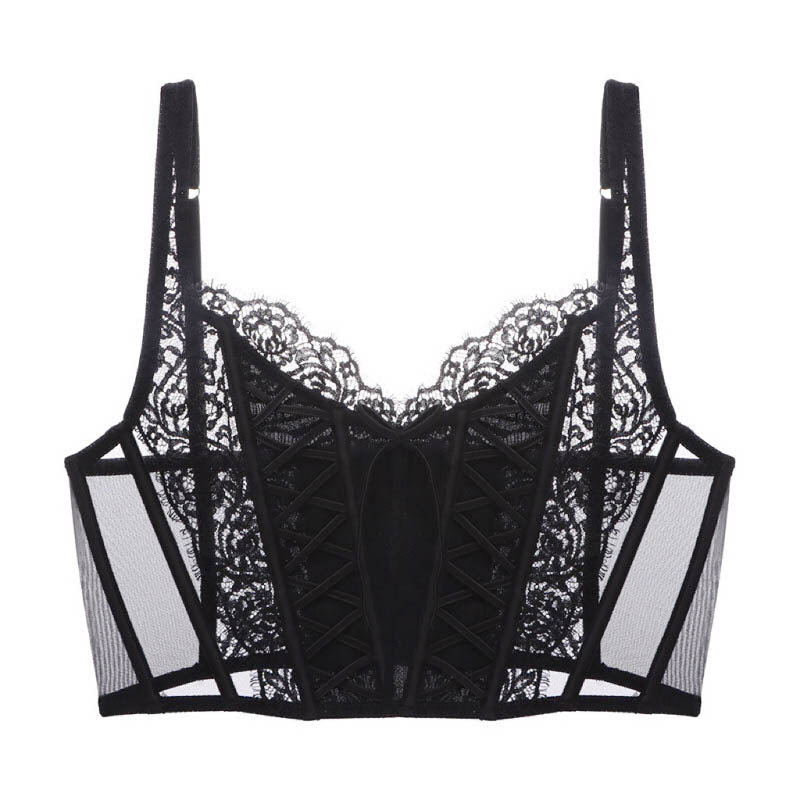 Sutiã Corset de Renda Bordado Sexy