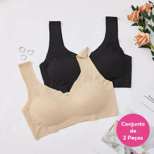 Kit 2 Sutiãs de Sem Costura Bojo Removível ComfortPlus