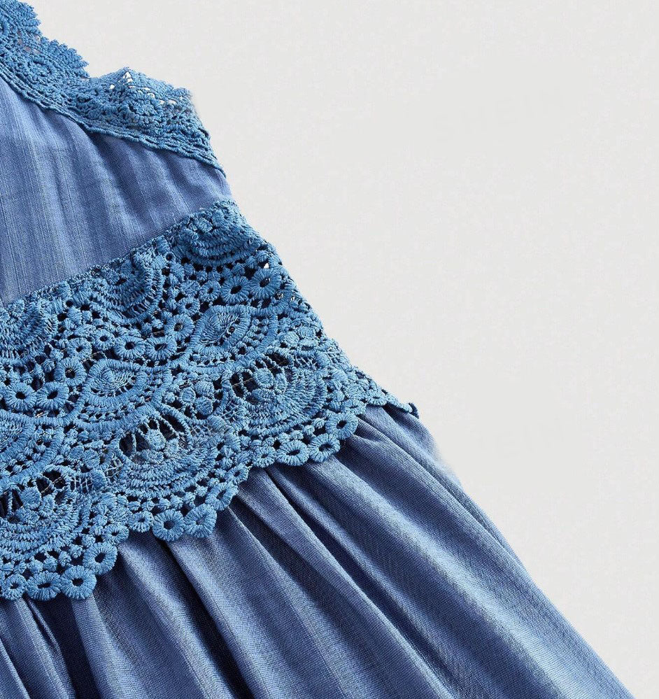 Vestido Festa Midi Renda Cores Alcinha