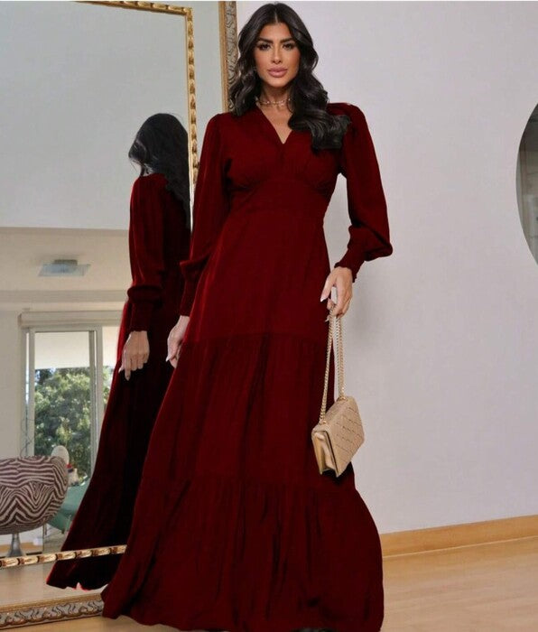 Vestido Marsala Vestido De Madrinha Vermelho Com Manga Madrinhas