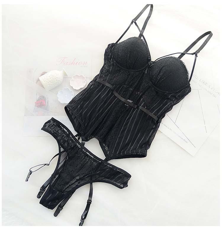 Corset de Renda Strappy c/ Cinta-Liga