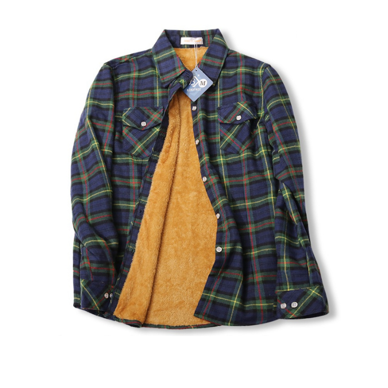 Camisa- Casaco de Pelúcia Xadrez