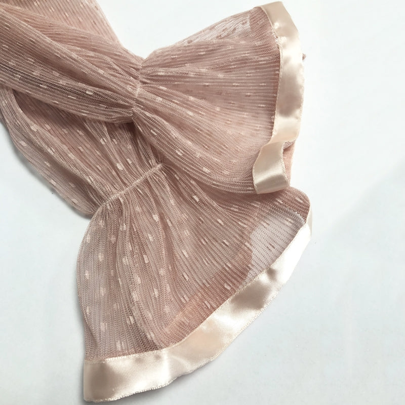 Cropped de Renda Poá Manga Princesa - Loja Style Me