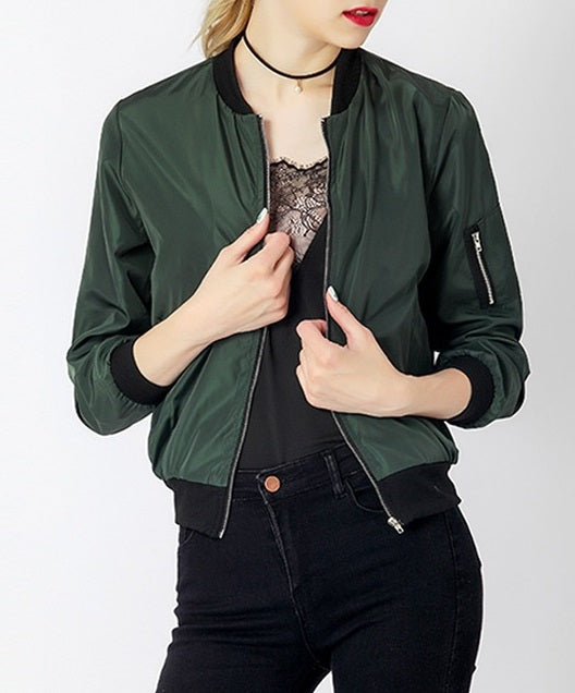 Jaqueta Bomber Cetim Corta-vento