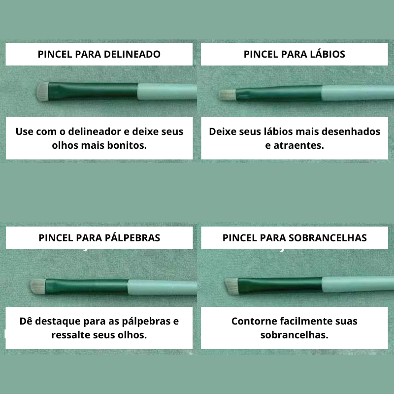 Kit Pinceis de Maquiagem Profissionais