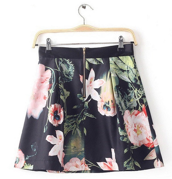 Saia Floral Evasê - Loja Style Me