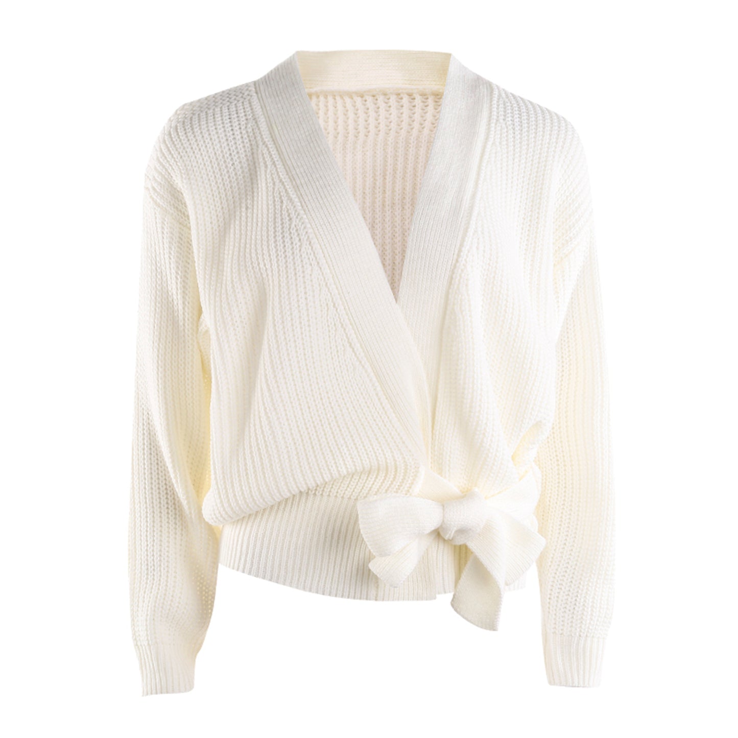 Suéter Tricô de Amarrar Manga Bufante