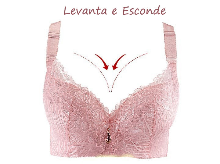 Sutiã Plus Size de Renda Push up