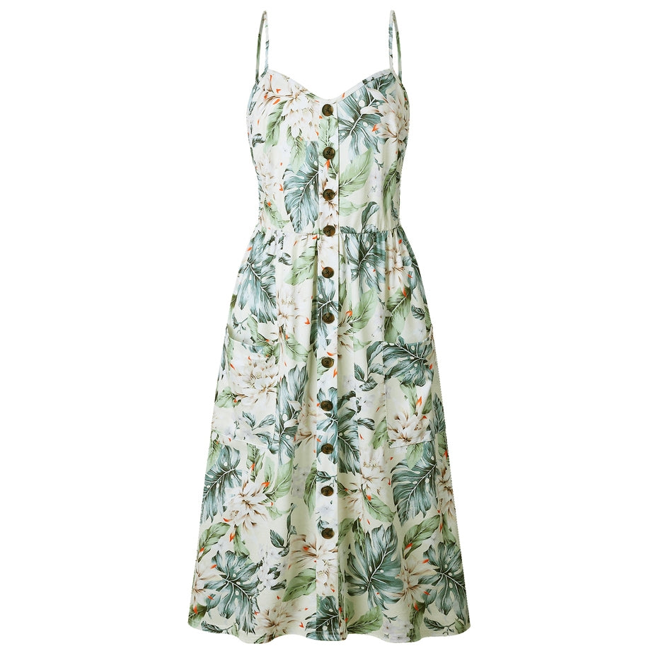 Vestido Modern Pin Up Midi Alça Fina