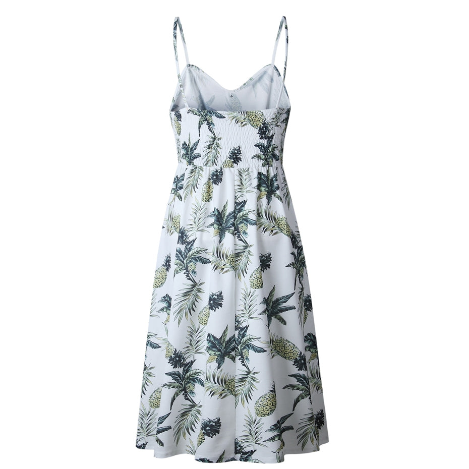 Vestido Modern Pin Up Midi Alça Fina