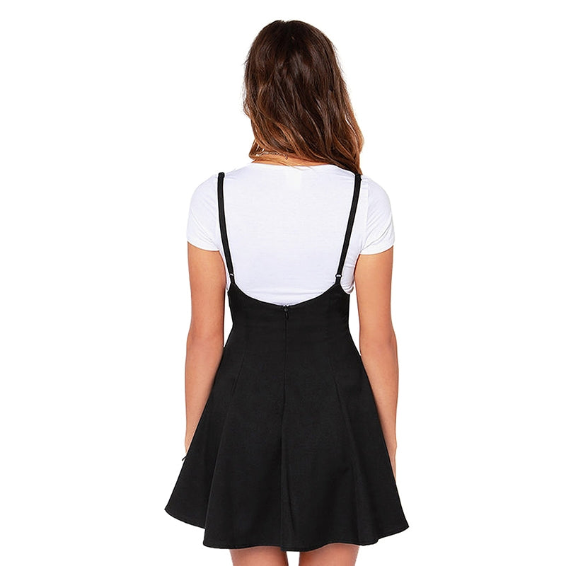 Vestido-Saia Godê de Suspensórios