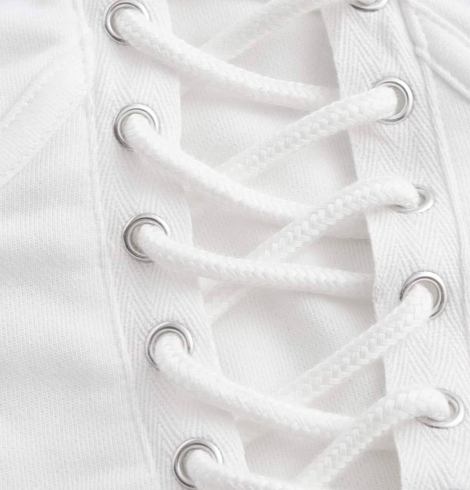 Moletom Cropped Corset Decote Cut-out