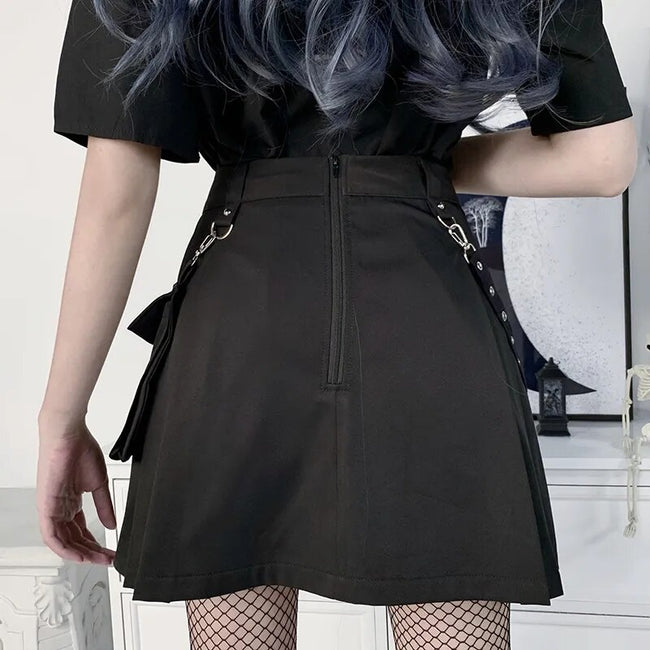 Set da donna in pelle nera, moda regolabile, decorazione per il corpo Set da donna in pelle nera, moda regolabile, decorazione per il corpo