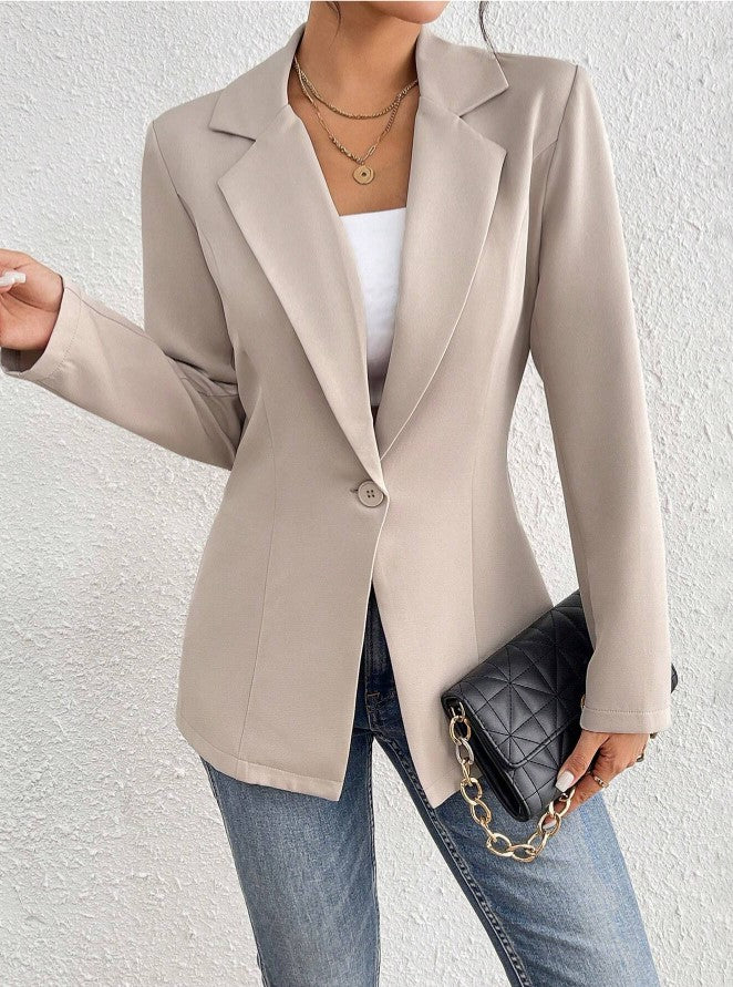 Blazer Chic Alfaiataria Um Botão