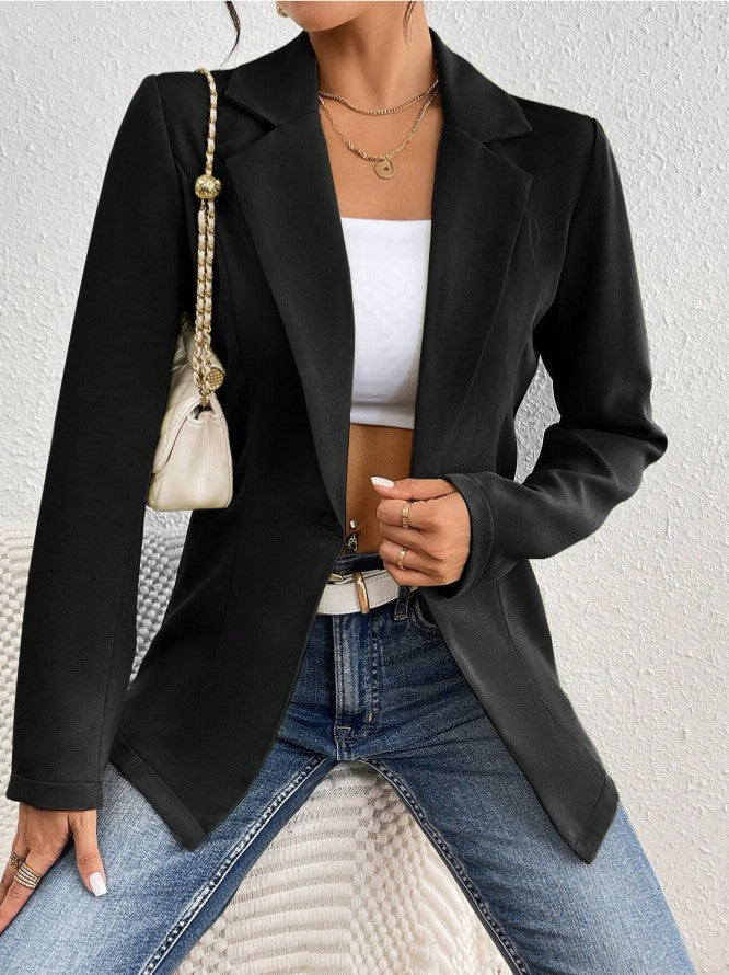 Blazer Chic Alfaiataria Um Botão