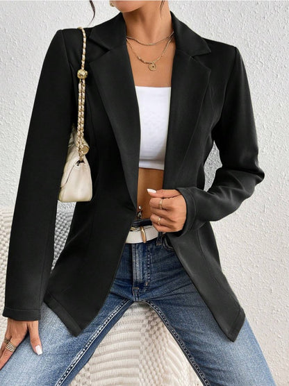 Blazer Chic Alfaiataria Um Botão