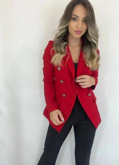 Blazer Alfaiataria Elegance Leve vermelho