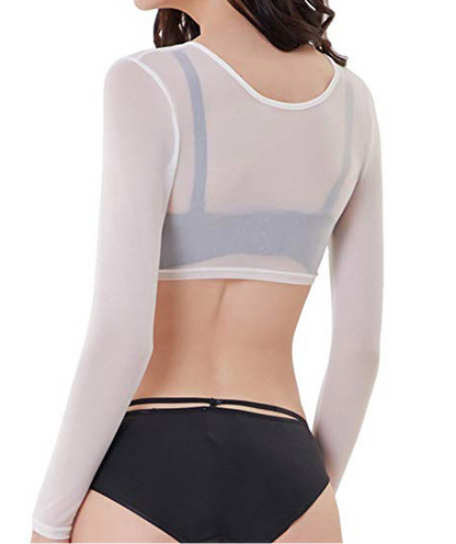 Cropped Bolero de Tule Transparente