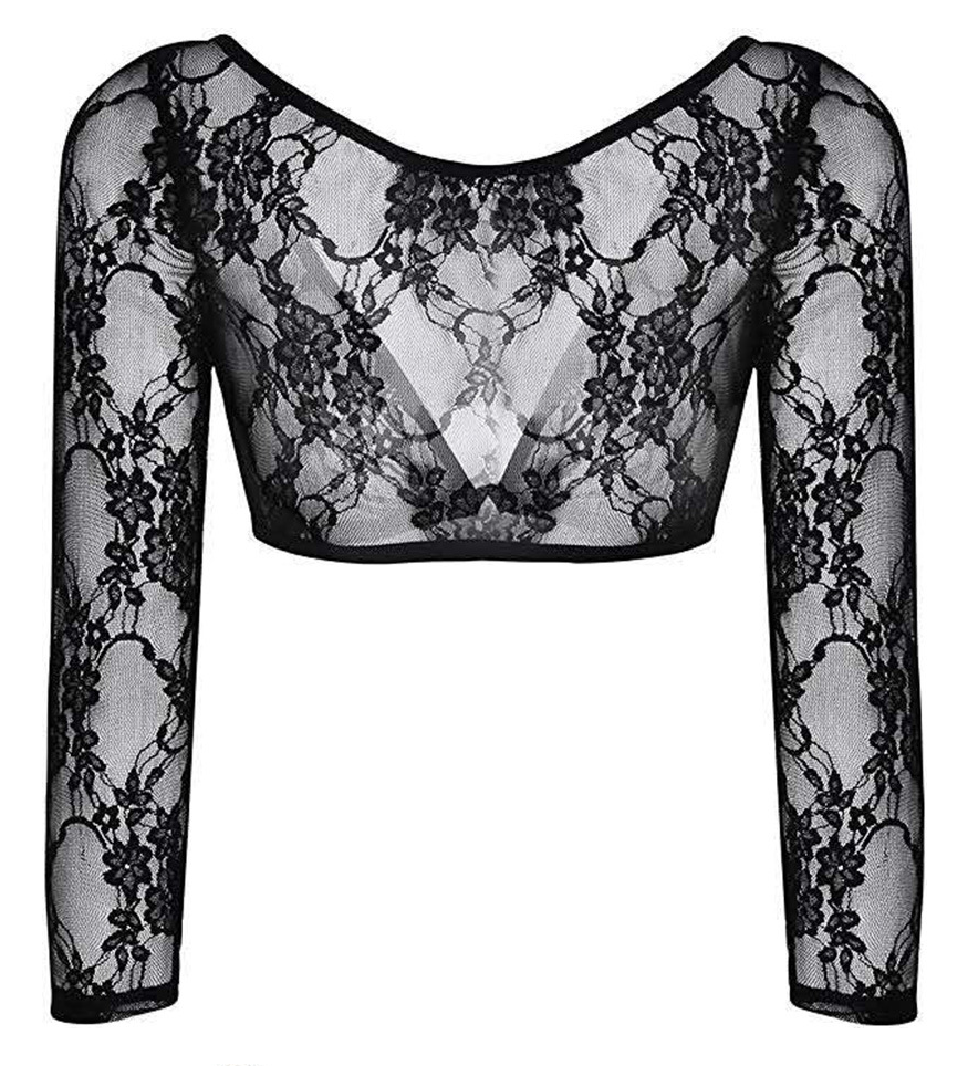 Cropped Bolero de Tule Transparente