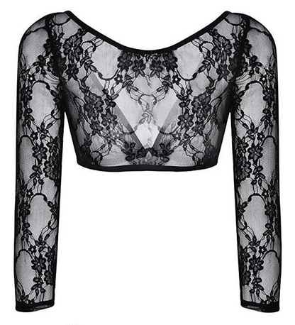 Cropped Bolero de Tule Transparente