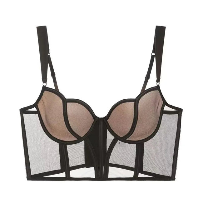 Sutiã Corset Push Up Transparente c/ Bojo