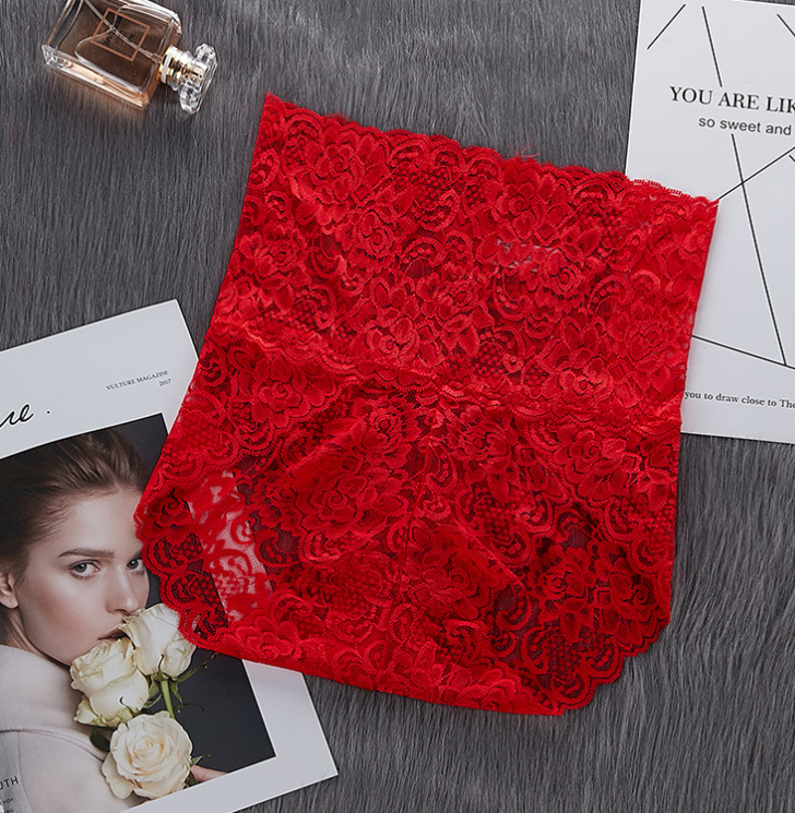 Calcinha de Renda Hot Pants Boneca vermelho