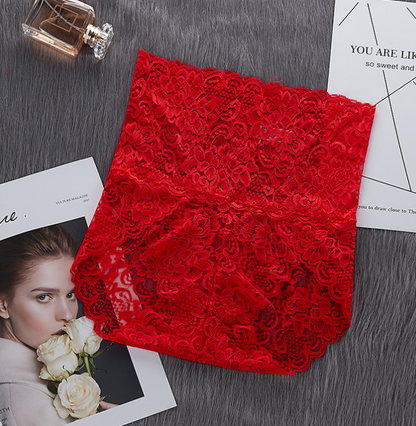 Calcinha de Renda Hot Pants Boneca vermelho