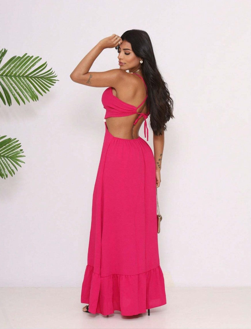 Vestido Longo Vazado Nozinho c/Bojo