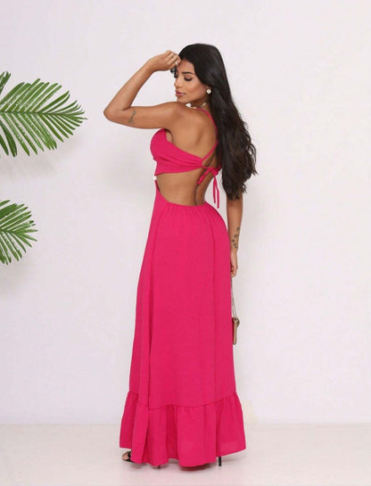 Vestido Longo Vazado Nozinho c/Bojo