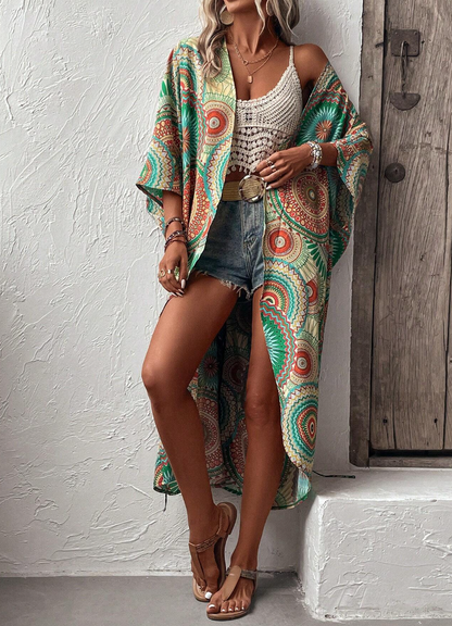Kimono Estampado Boho Chic Mandalas