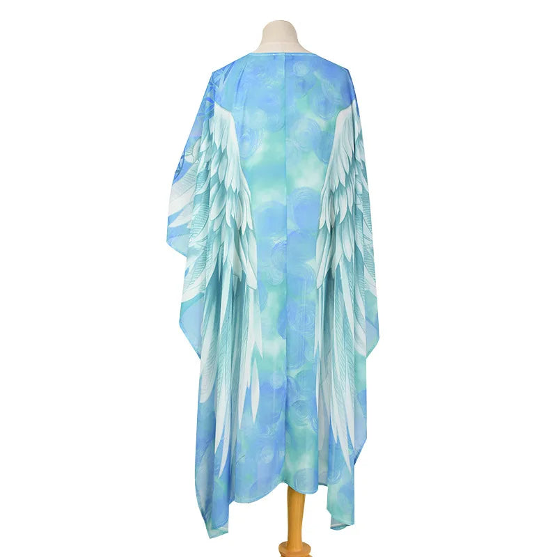 Kimono Boho Longo estampa Asas de Anjo | Saída de Praia