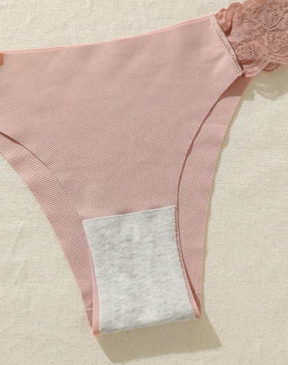 Kit 5 Calcinhas tangas Sem Costura com Renda nude bege preto marrom