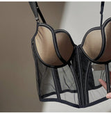 Bralette Corset Push Up Transparente c/ Bojo