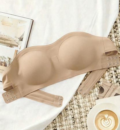 Sutiã Tomara que Caia Sem Costura Anti-Deslizante não marca sutiã de noiva bege