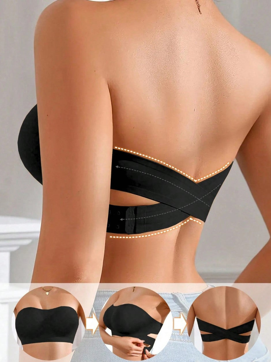 Sutiã Tomara que Caia Sem Costura Anti-Deslizante não marca preto