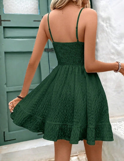 Vestido de Verão Curto Casual Alcinha