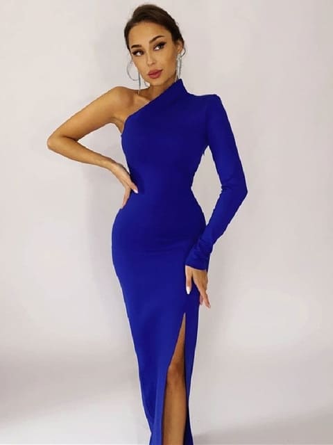 Vestido tubinho best sale longo com fenda