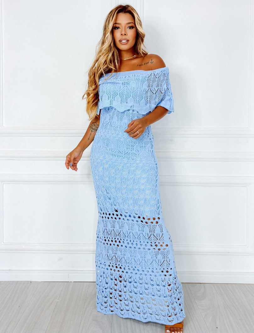 Vestido de Festa Tubinho de Renda Crochê | Loja Style Me