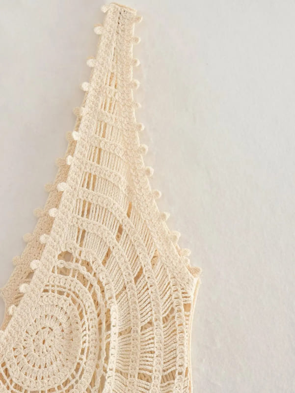 Vestido Longo de Crochê Saída de Praia