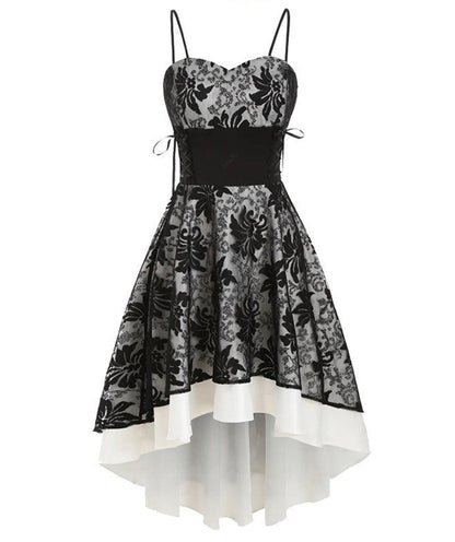 Vestido de Festa Midi Gótico com Espartilho