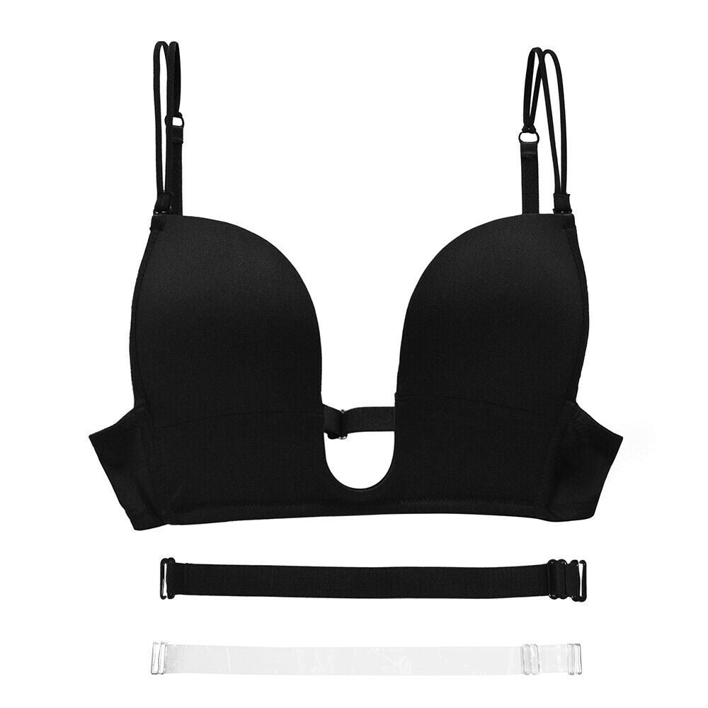 Sutiã Decote Profundo U Efeito Silicone