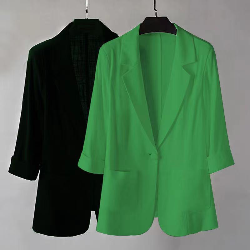 Blazer de Verão Candy Colors Manga 3/4