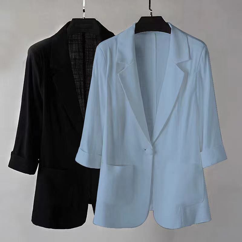 Blazer de Verão Candy Colors Manga 3/4